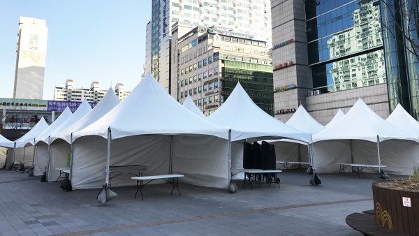 행사용 몽골텐트 및 테이블 대여 행사사례 이미지