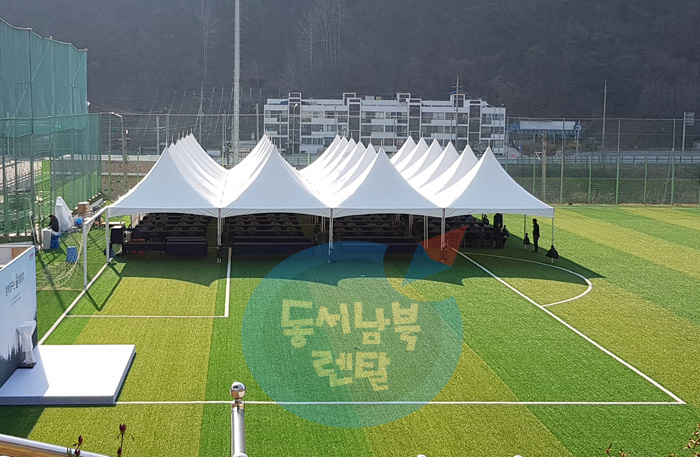 야외 이벤트 몽골텐트 및 천막 설치 이미지